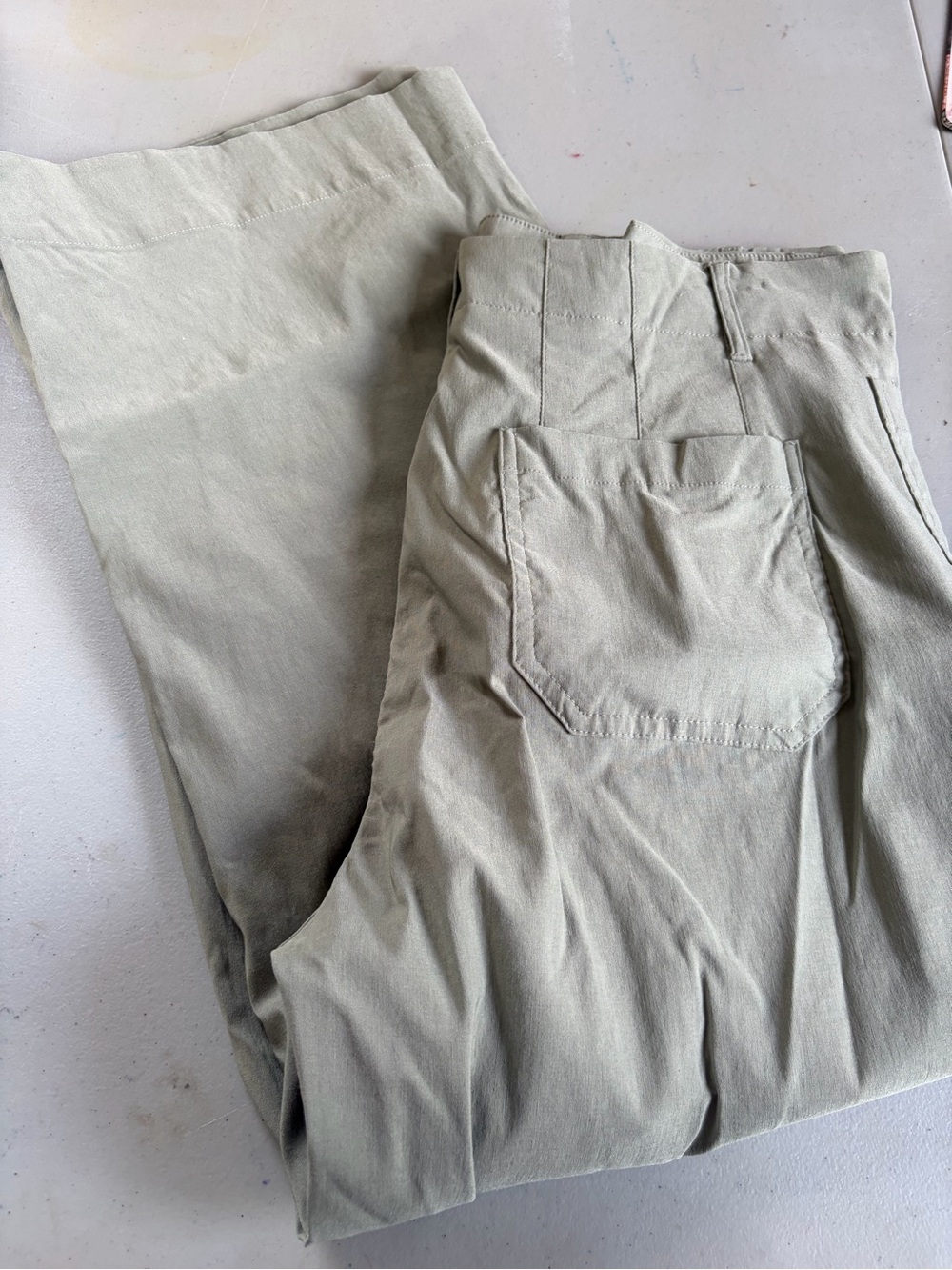 Hem & Thread Wide Leg Cropped Pants